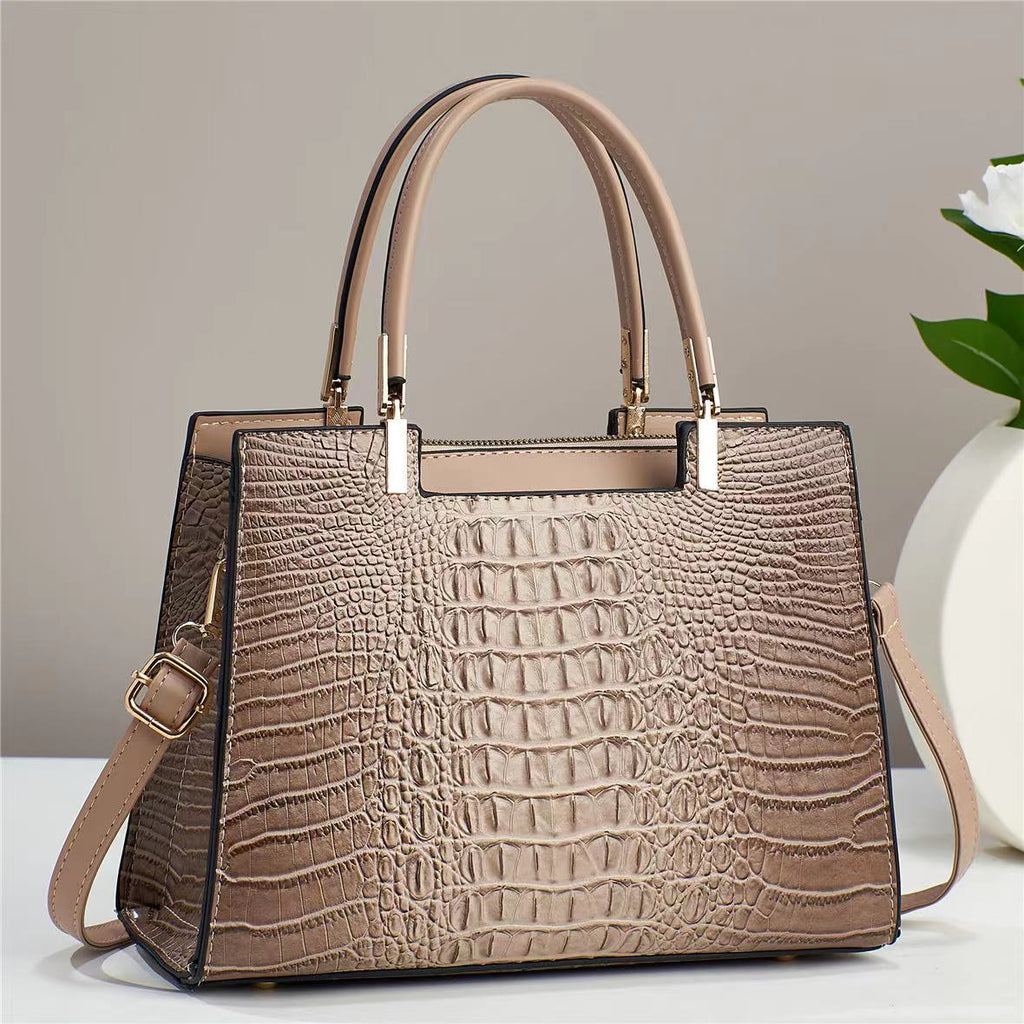Bolso de Gran Capacidad con Textura de Cocodrilo