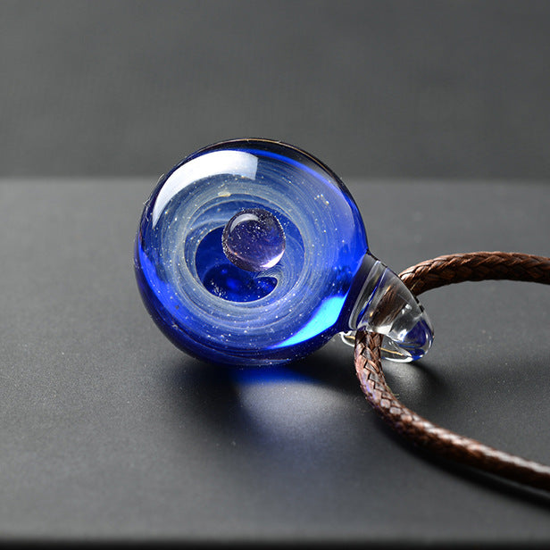 Colgante Cósmico de Esfera de Cristal (Sin Cadena)