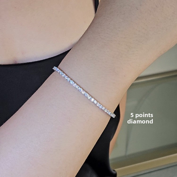Pulsera Tenis de Moissanita Cultivada en Laboratorio