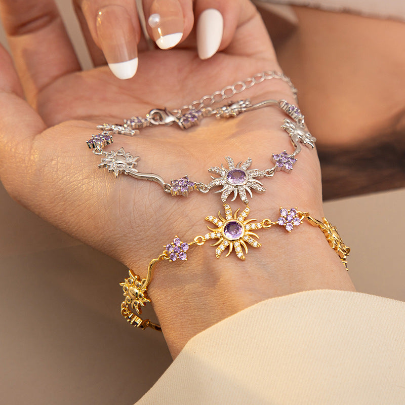 Pulsera Girasol con Circonitas para Mujer