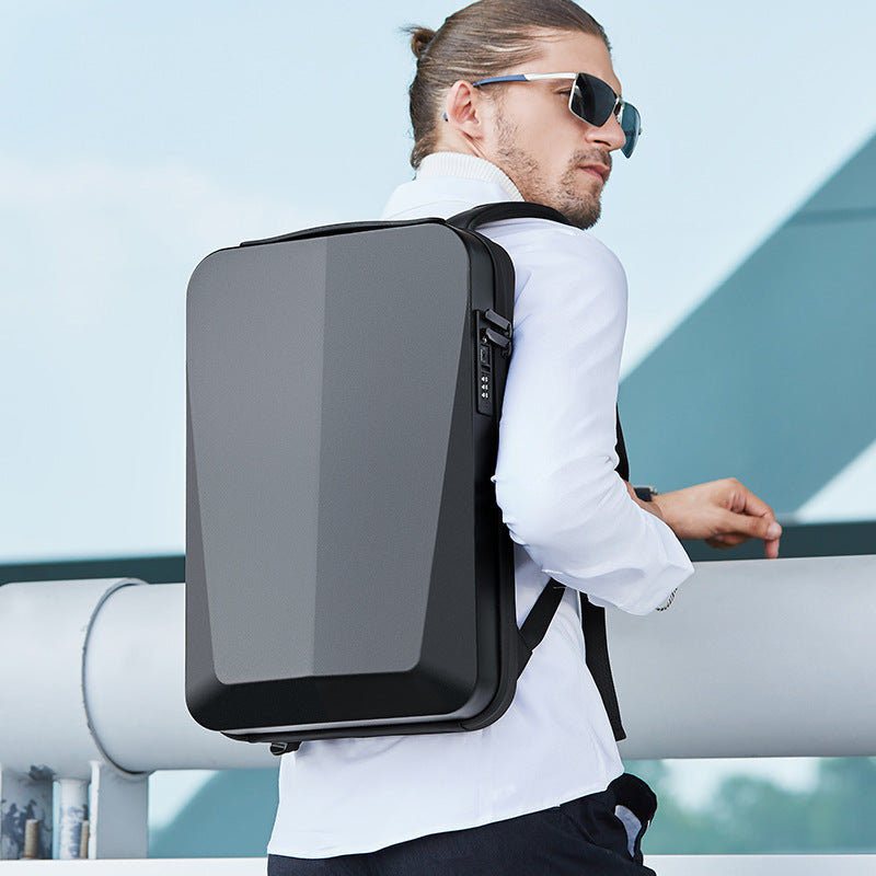 Mochila de Carcasa Rígida con Puerto de Carga USB para Portátil