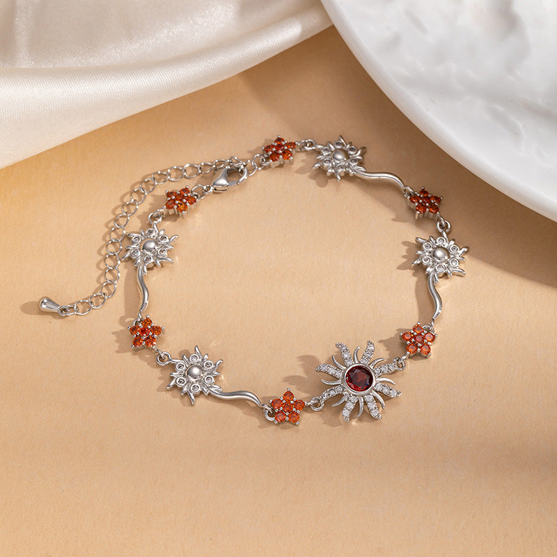 Pulsera Girasol con Circonitas para Mujer