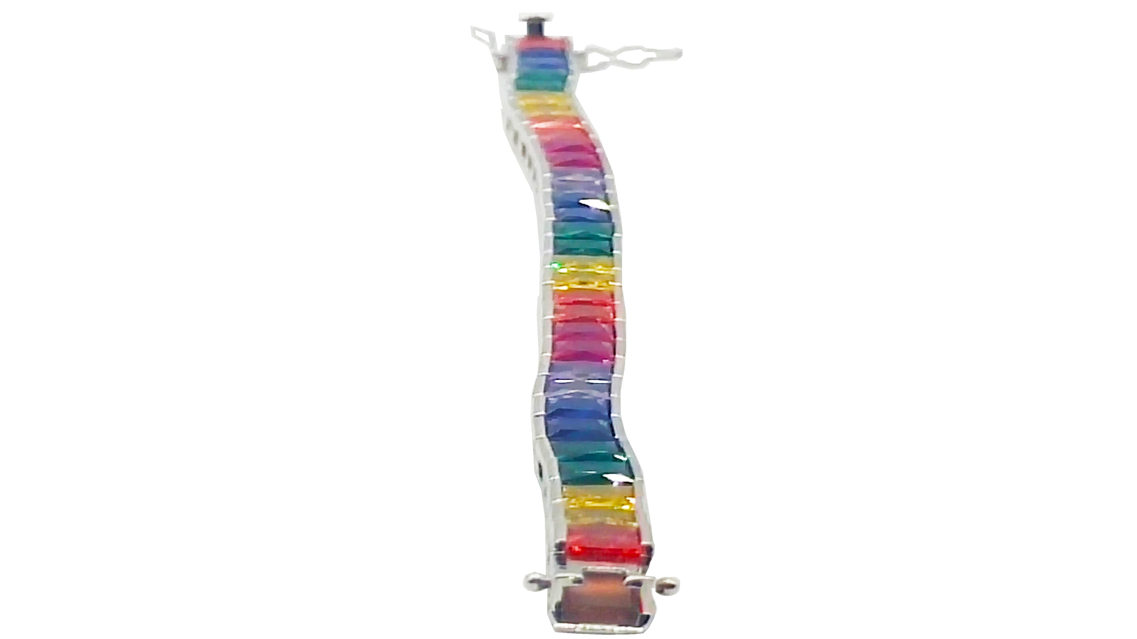 Pulsera   Arcoíris Platino