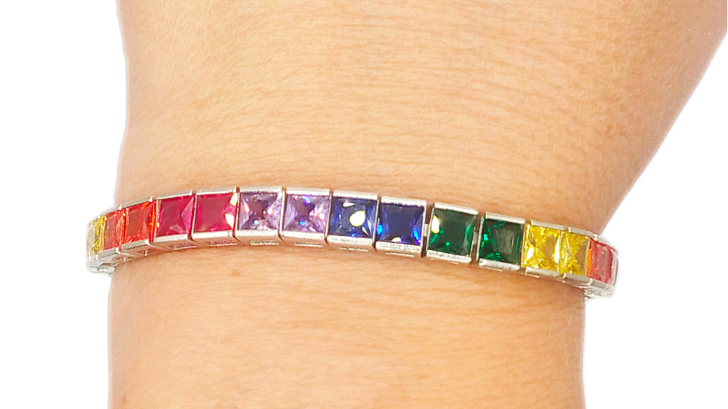 Pulsera   Arcoíris Platino