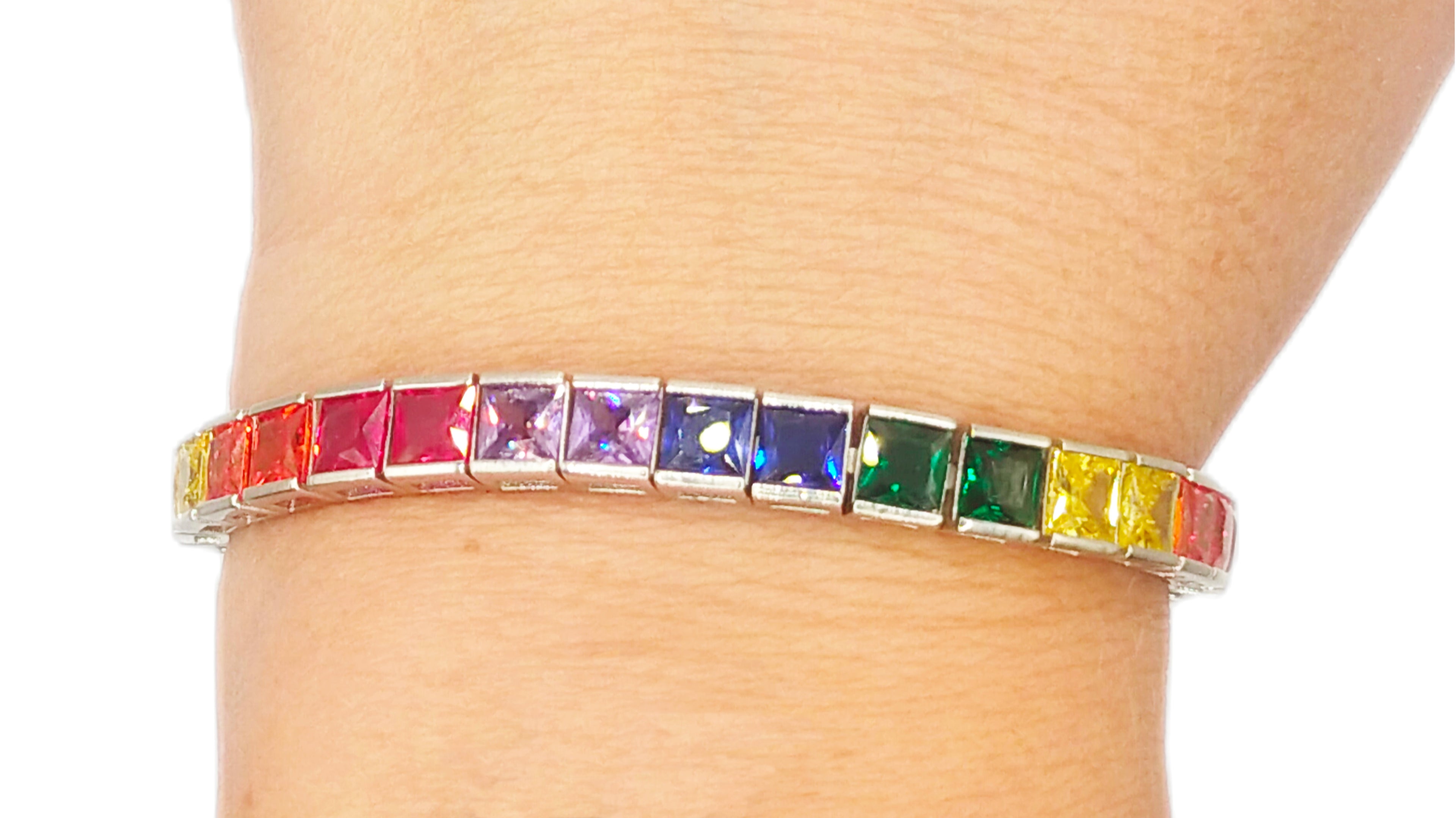 Pulsera   Arcoíris Platino