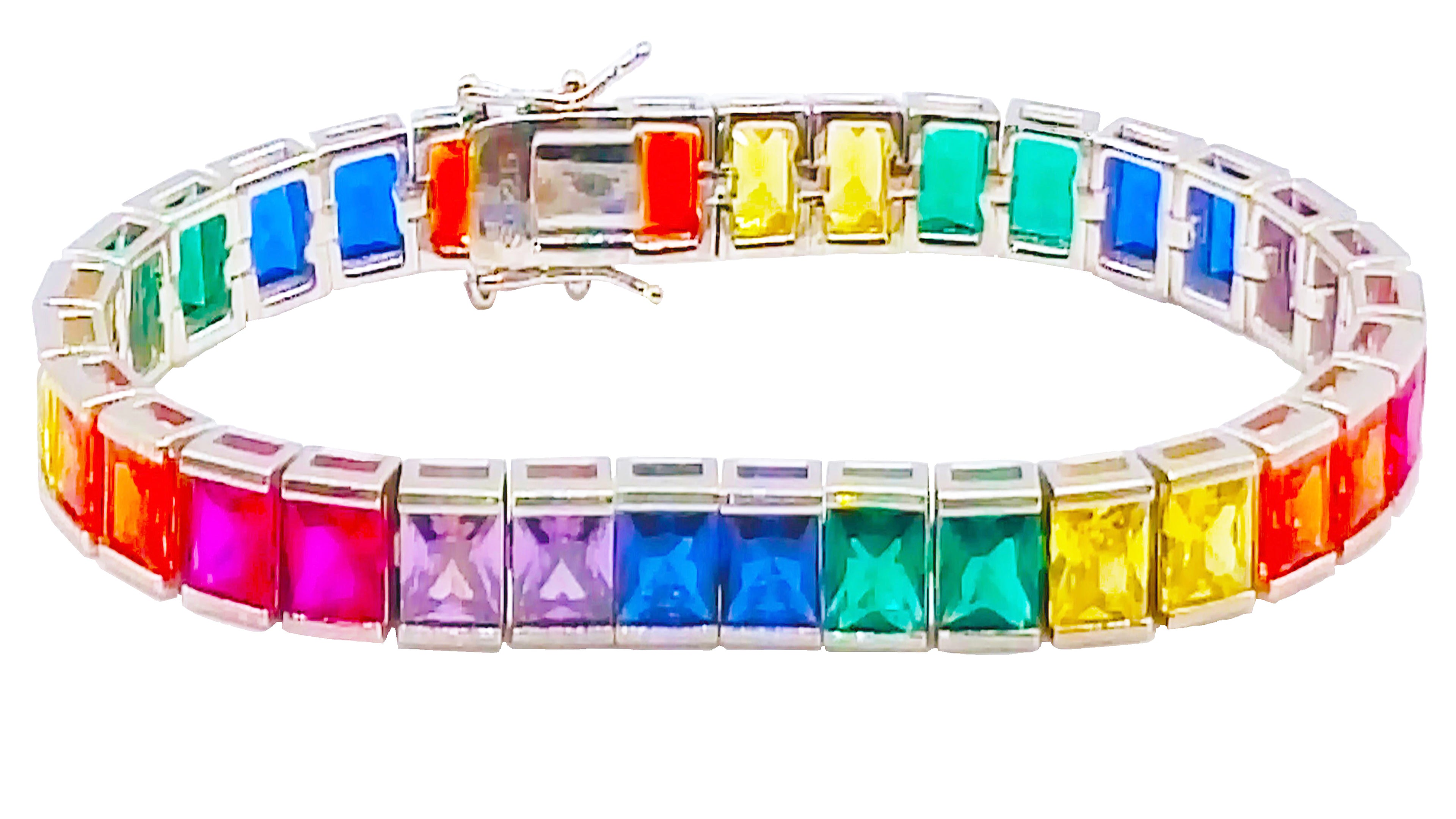 Pulsera   Arcoíris Platino
