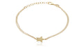 Pulsera de Estrella en Plata de Ley con Baño de Oro de 18K