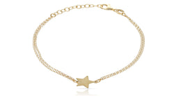 Pulsera de Estrella en Plata de Ley con Baño de Oro de 18K – LUXOR&CO, joyería de lujo