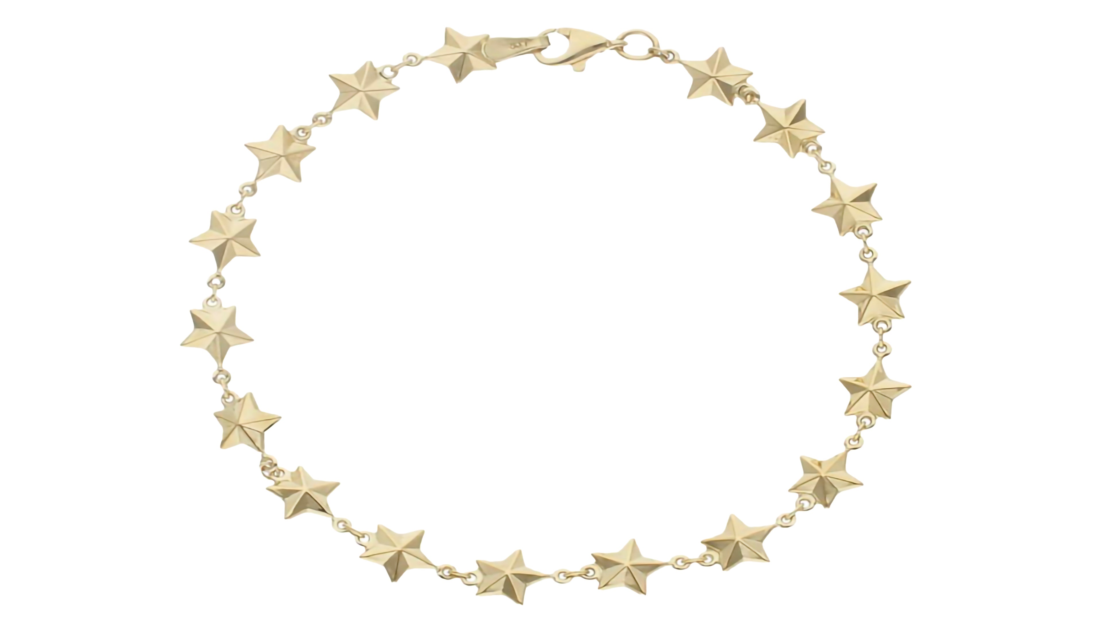 Pulsera Gala de Estrellas en Oro de 18 Kl – 7mm