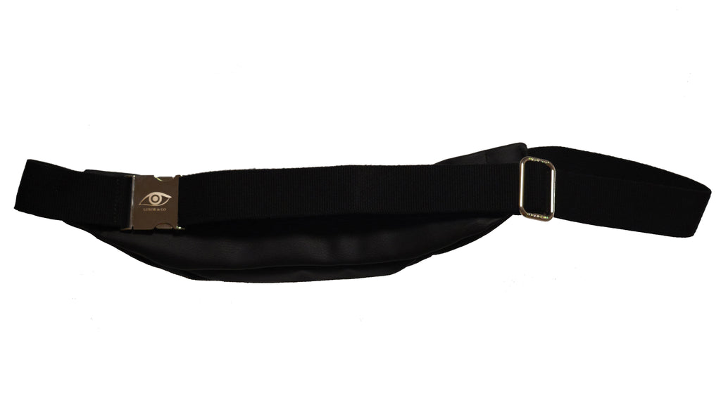 Riñonera Mini Bío-Material – LUXOR & CO (Black & Electric Blue)