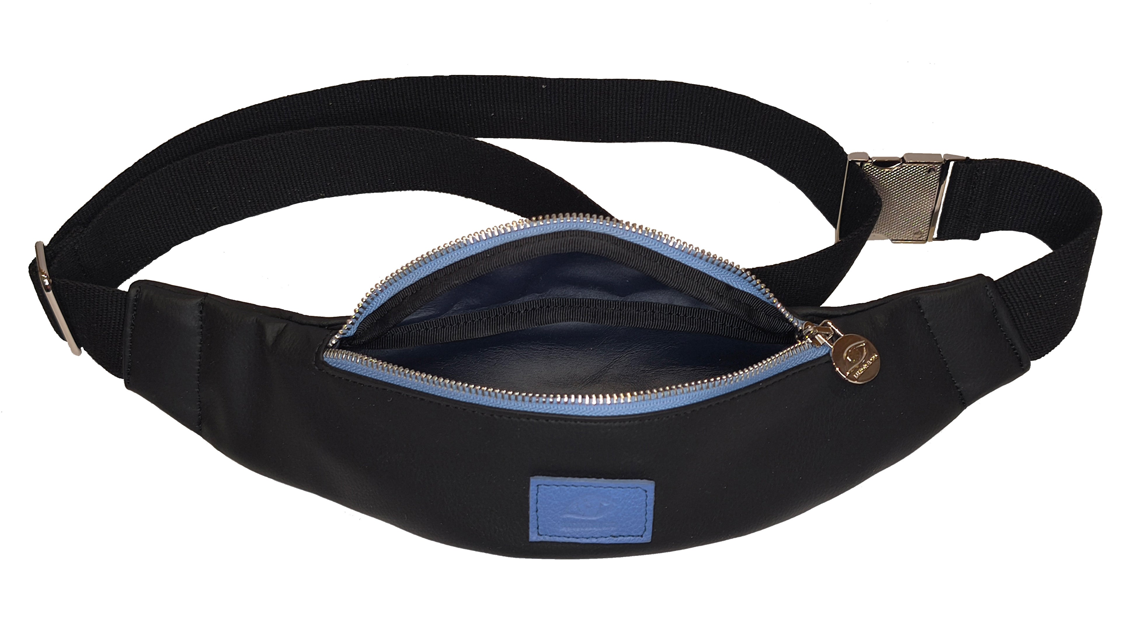 Riñonera Mini Bío-Material – LUXOR & CO (Black & Electric Blue)