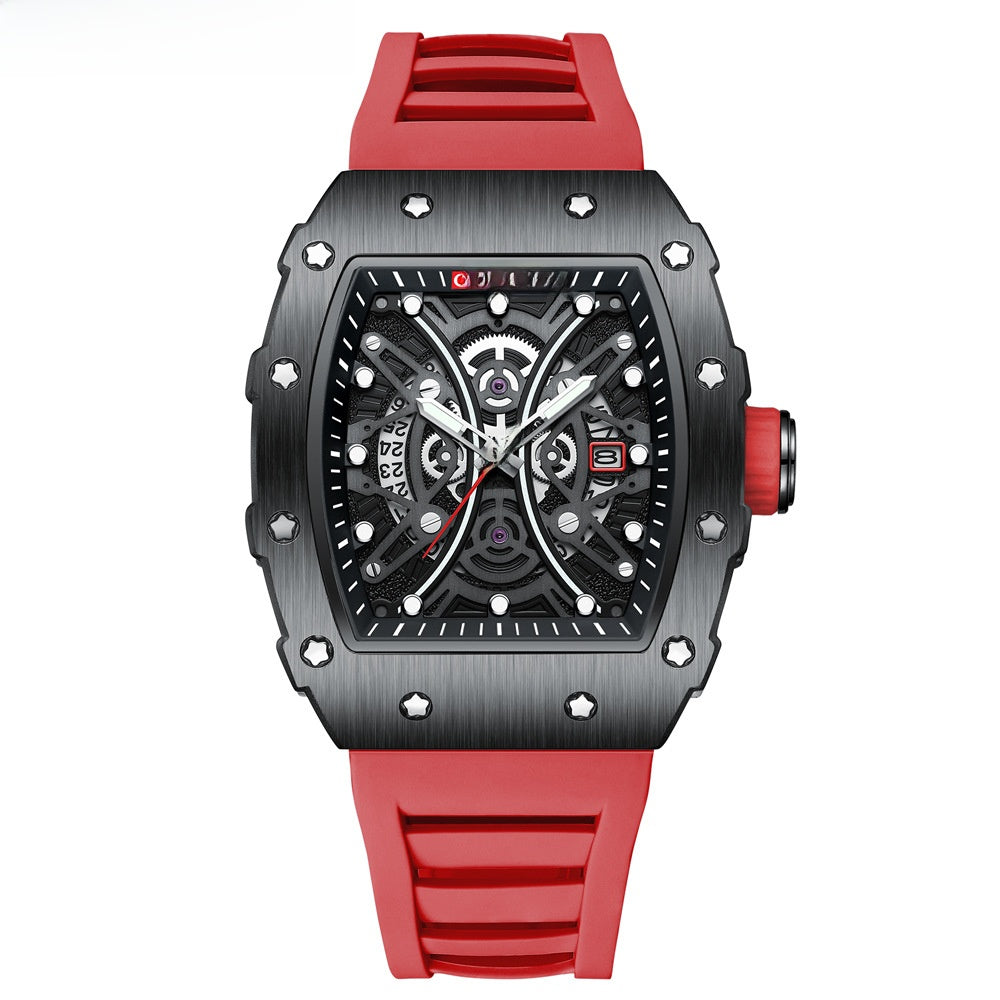 Reloj deportivo cuadrado para hombre, resistente al agua, con calendario