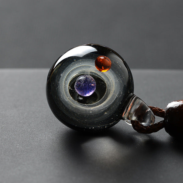 Colgante Cósmico de Esfera de Cristal (Sin Cadena)
