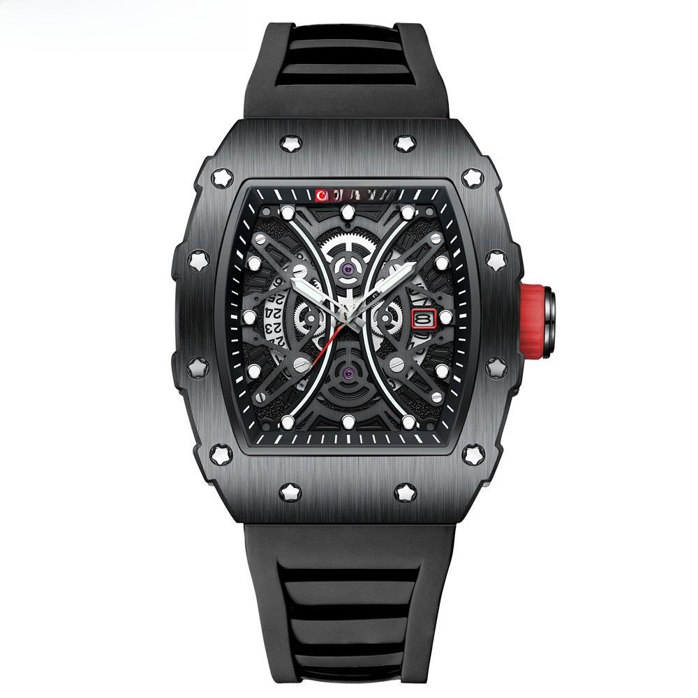 Reloj deportivo cuadrado para hombre, resistente al agua, con calendario