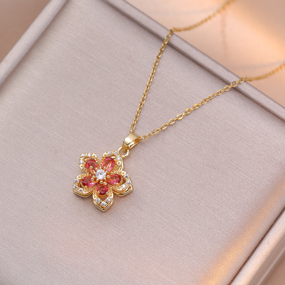 Collar Elegante de Acero de Titanio – Colección Bauhinia y Modelos Variados