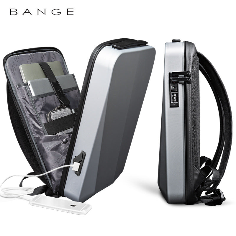 Hard-Shell Laptop Backpack with USB Charging Port