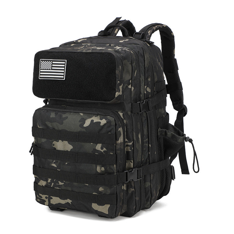 Mochila táctica de gran capacidad con bolsillos laterales