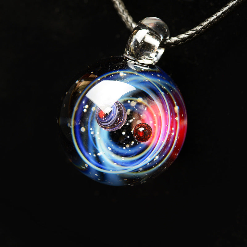 Colgante Cósmico de Esfera de Cristal (Sin Cadena)
