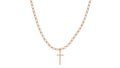 Collar de Oro 18K - Cadena Bilbao 2mm con Cruz Hueca Clásica