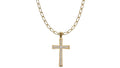 Conjunto Cruz Bicolor y Cadena Bilbao Oro 18K