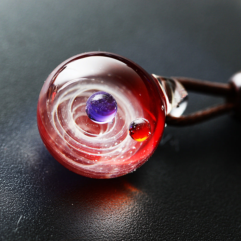 Colgante Cósmico de Esfera de Cristal (Sin Cadena)