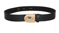 Cinturón de Piel Ojo de Ra | Cuero Negro 4cm | Luxor & Co