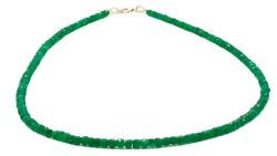 Collar de Esmeralda Natural Facetado (4 mm) – LUXOR&CO, joyería de lujo