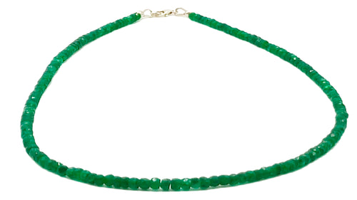 Collar de Esmeralda Natural Facetado (4 mm) – LUXOR&CO, joyería de lujo