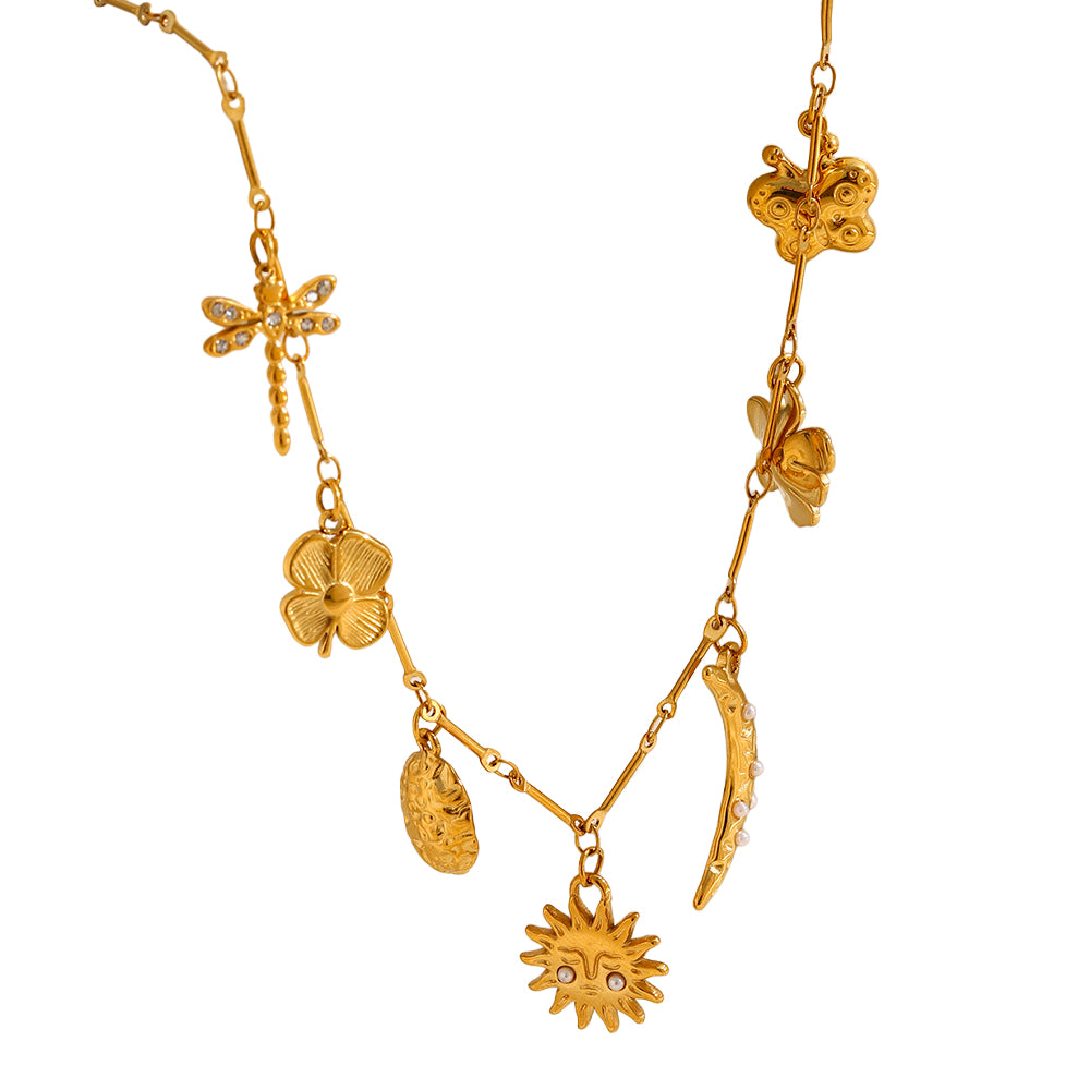 Collar Colgante Flor de Luna