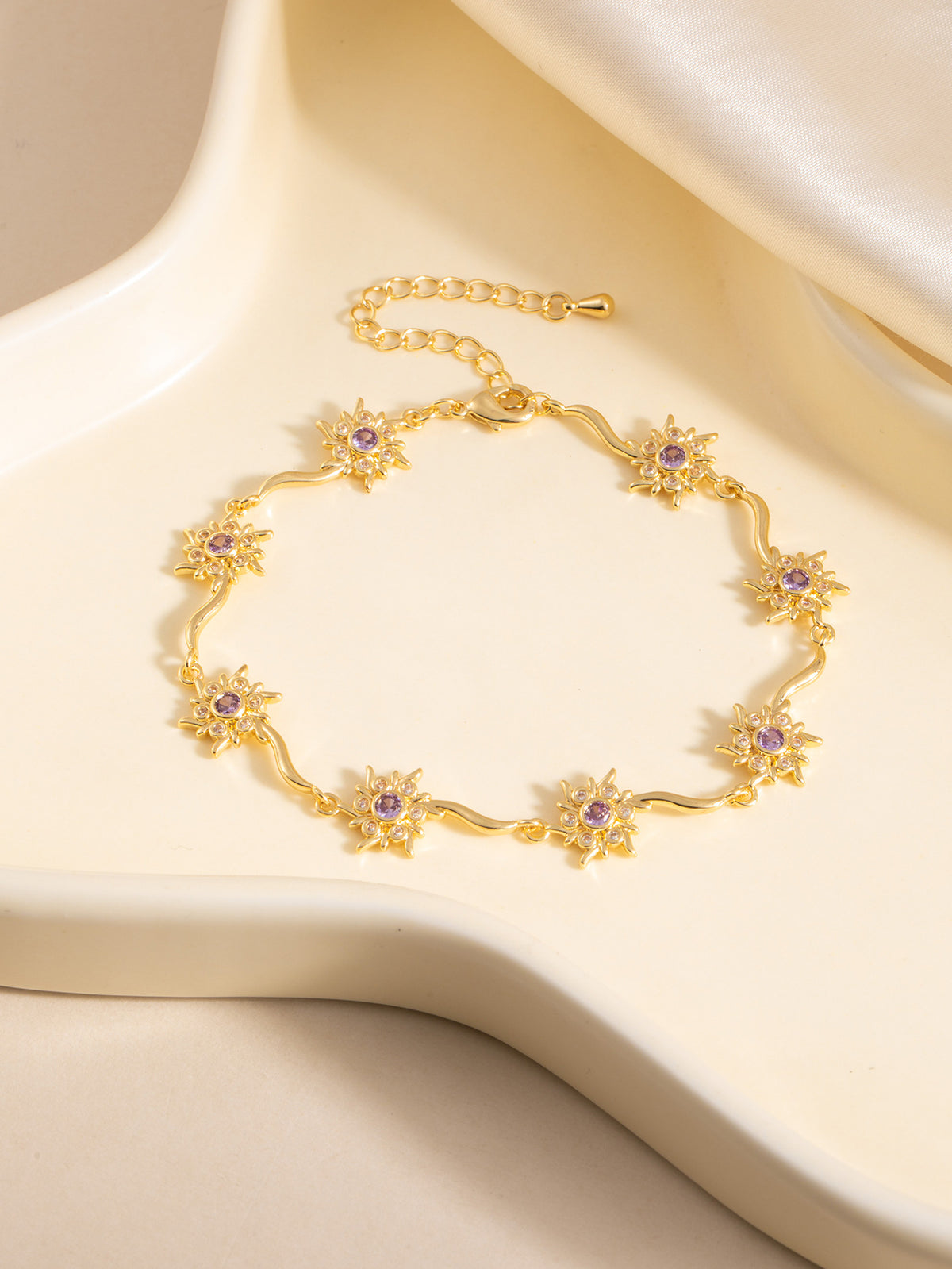 Pulsera Girasol con Circonitas para Mujer