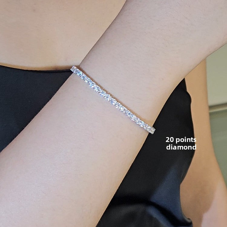 Pulsera Tenis de Moissanita Cultivada en Laboratorio