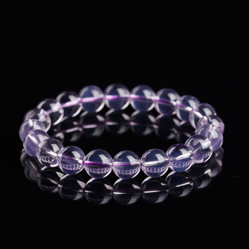 Pulsera de Cuentas de Cristal de Jade Púrpura Natural