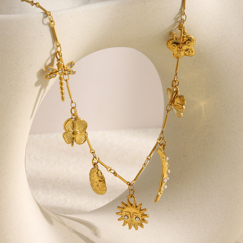 Collar Colgante Flor de Luna