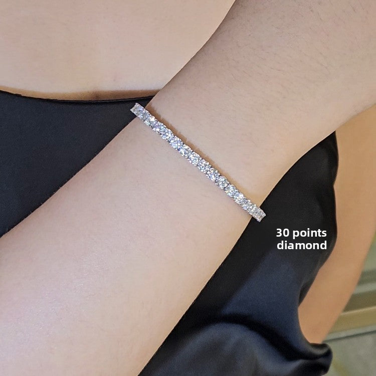 Pulsera Tenis de Moissanita Cultivada en Laboratorio