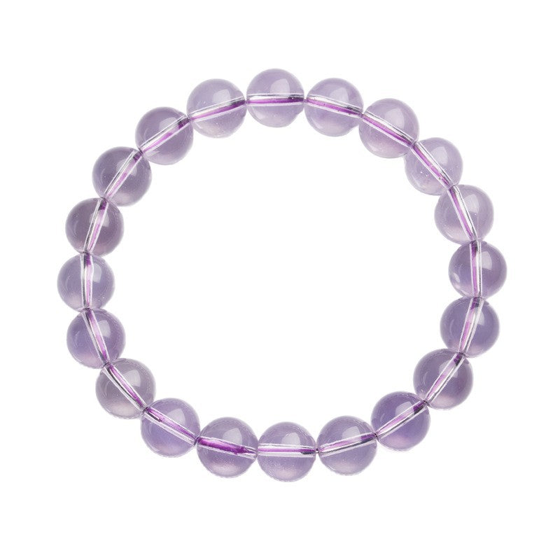 Pulsera de Cuentas de Cristal de Jade Púrpura Natural