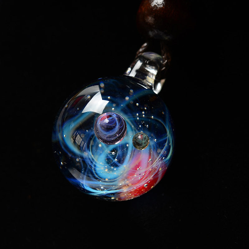 Colgante Cósmico de Esfera de Cristal (Sin Cadena)