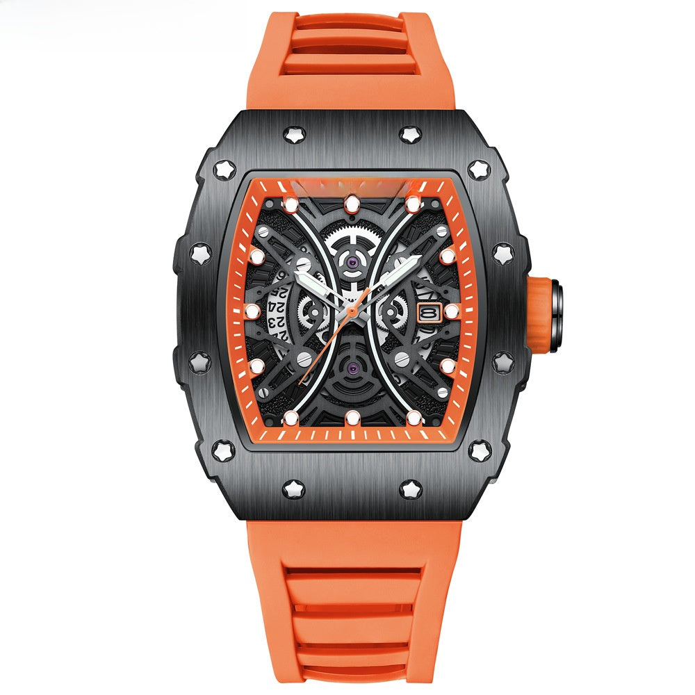 Reloj deportivo cuadrado para hombre, resistente al agua, con calendario