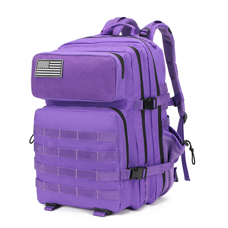 Mochila táctica de gran capacidad con bolsillos laterales