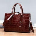 Bolso Tote de Mujer con Textura de Cocodrilo