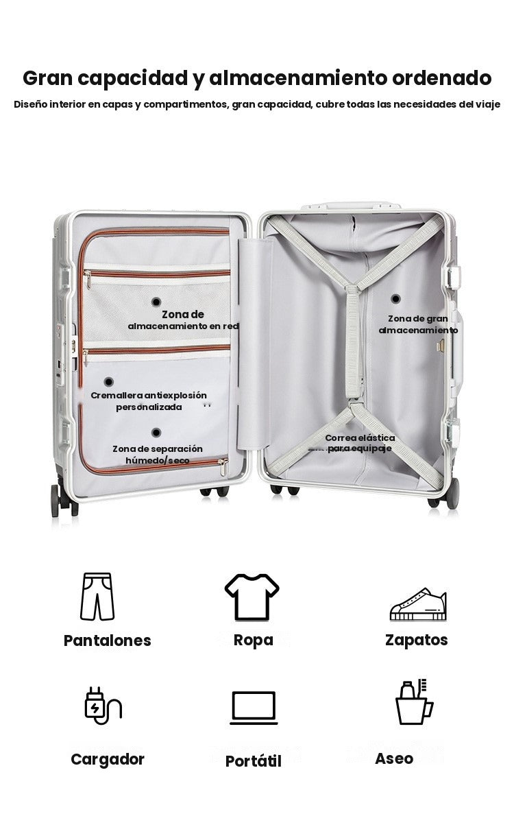 Maleta de Cabina con Cerradura de Huella Digital Inteligente