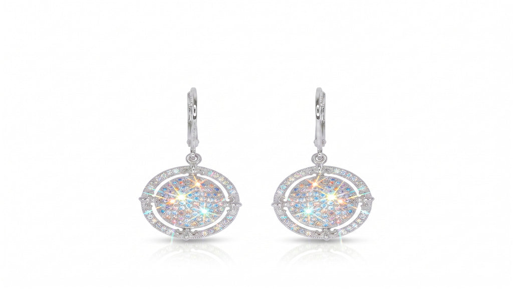 Pendientes "Glow Oval" en Plata de Ley 925 y Pavé de Circonitas