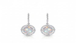 Pendientes "Glow Oval" en Plata de Ley 925 y Pavé de Circonitas – LUXOR&CO, joyería de lujo
