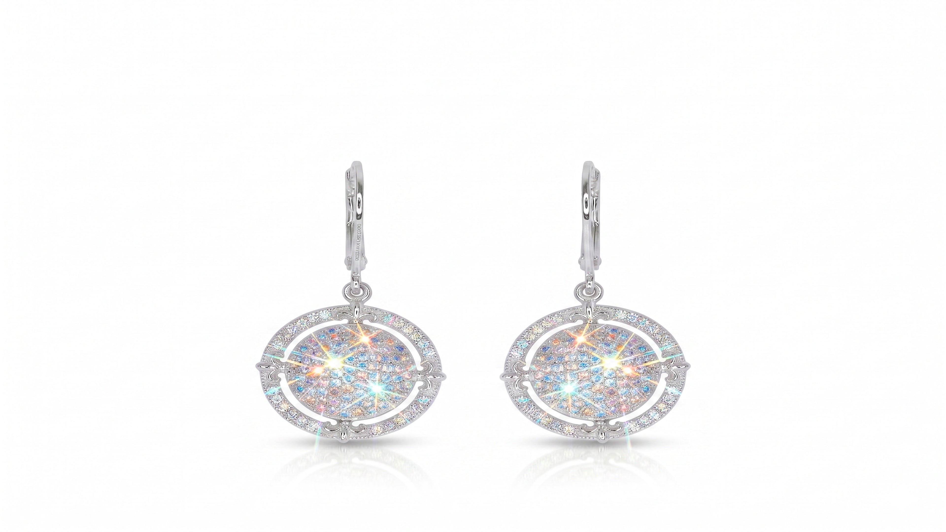 Pendientes "Glow Oval" en Plata de Ley 925 y Pavé de Circonitas