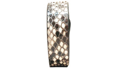 Pulsera de Pitón Natural - Blanco y Carbón (2 cm) – LUXOR&CO, joyería de lujo