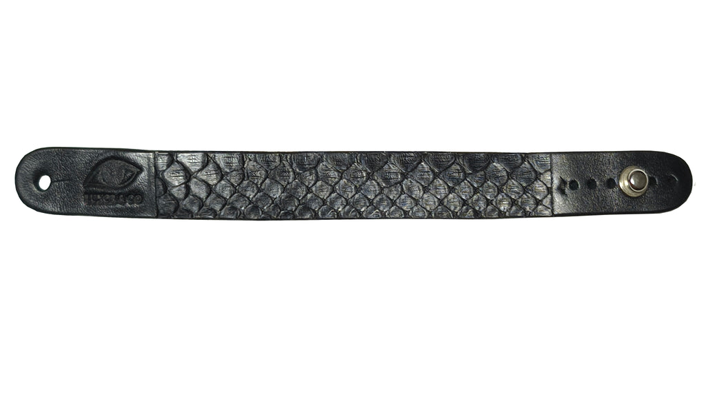 Pulsera de Pitón Natural - Negro Absoluto (2 cm)