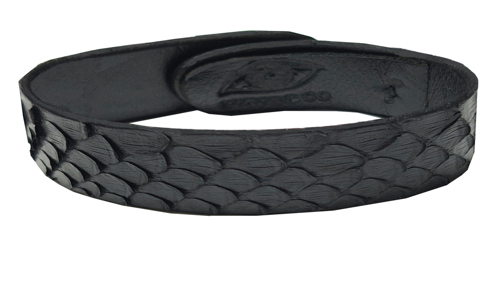 Pulsera de Pitón Natural - Negro Absoluto (2 cm)